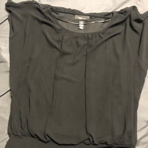 Style & Co Black Flutter Top Size M